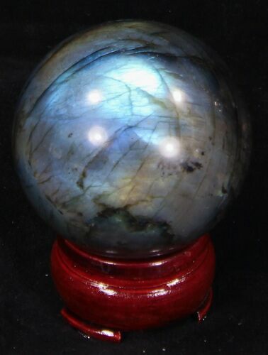 Flashy Labradorite Sphere - Great Color Play #32056